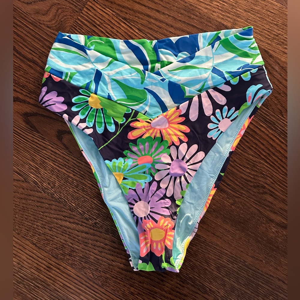 Aerie Retro Floral High Waisted Bikini Bottoms